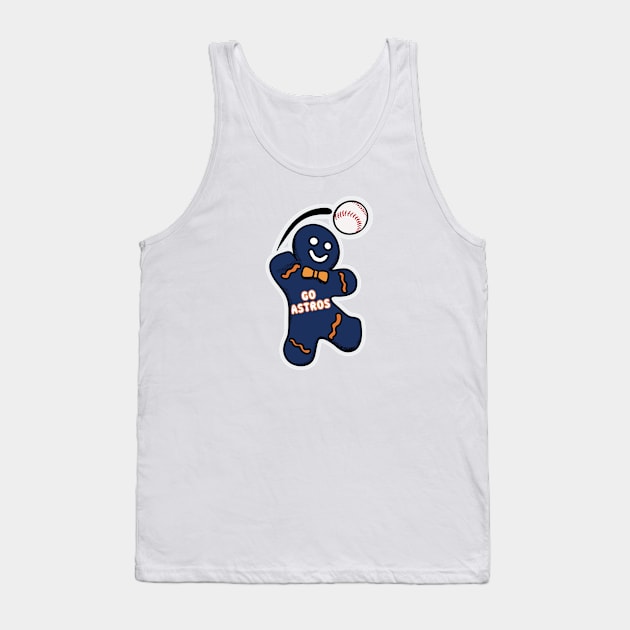 Houston Astros Gingerbread Man Tank Top by Rad Love